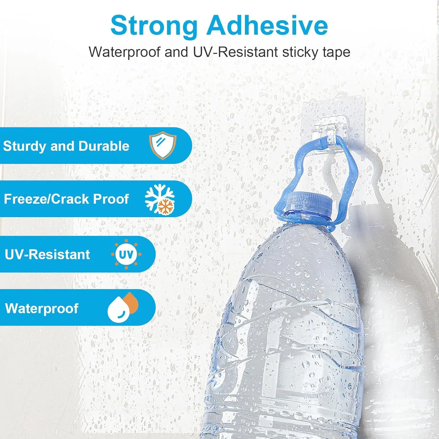 100 PCS Hooks for Outdoor String Lights Clips,Heavy Duty Cable Clips Hooks for Hanging Christmas Lights With Waterproof Adhesive #2