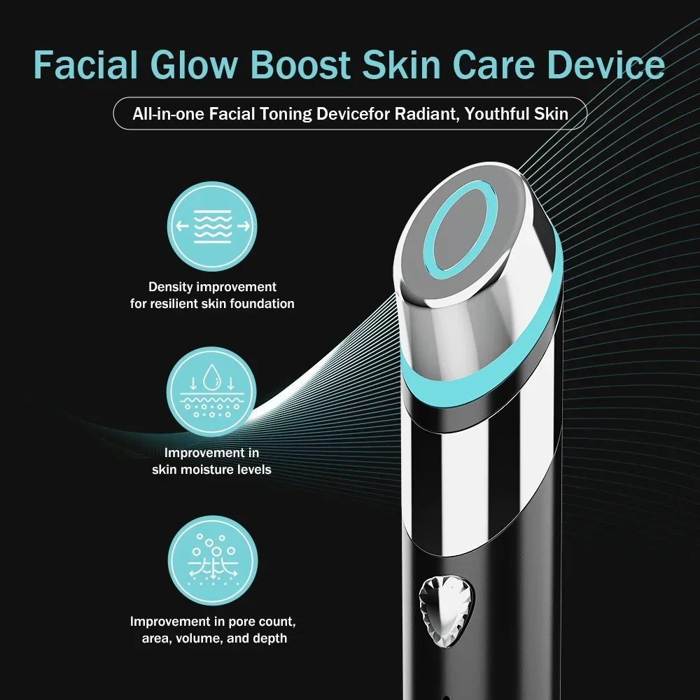 

Black Water Light Pore Beauty Introduction Device Home Facial Massage LED Blue Light 5-Level Skincare/4 in 1 Skincare Product