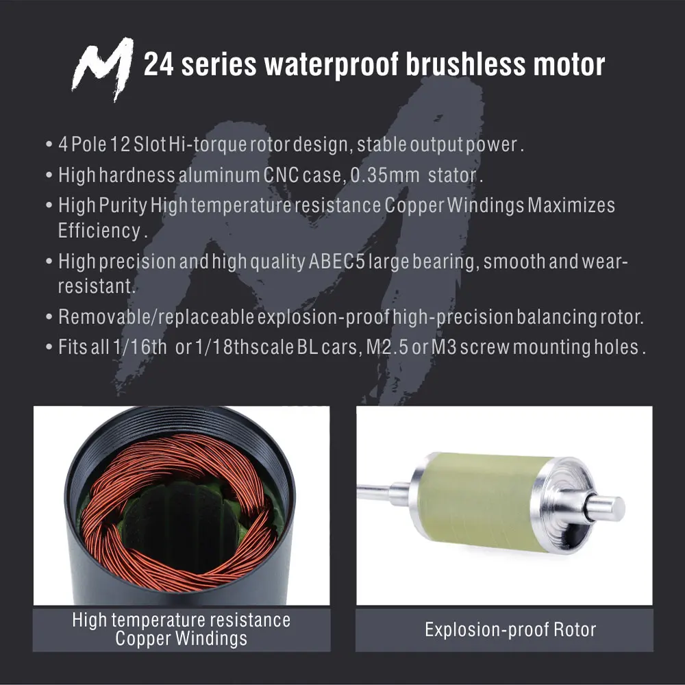 ÜBERTREFFEN HOBBY RC Motor M2430/2435/2440/2838/2845/540/3650/3660 Wasserdicht Bürstenlosen Für 1/10 1/12 1/14 1/16 1/18 RC Auto Boot