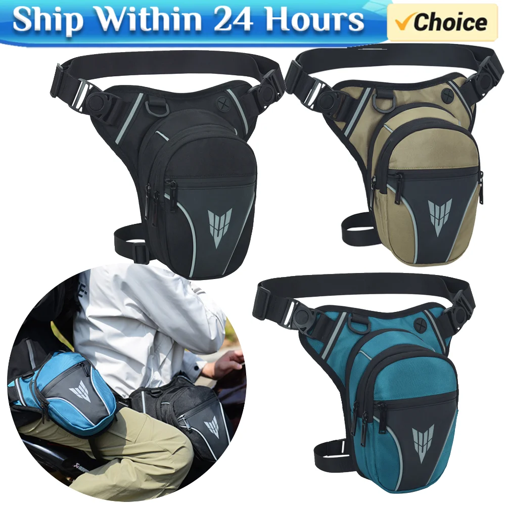 

Men Motorbike Thigh Belt Bag Multifunctional Motorcycle Hip Bag Multipocket Riding Shoulder CrossBody Thigh Hip Belt Waist Bags