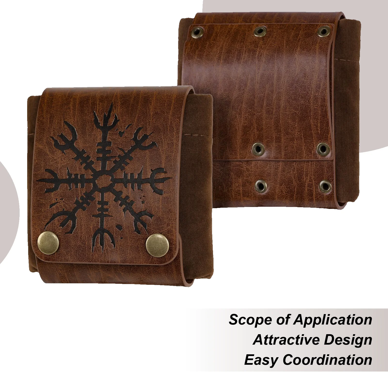 Renaissance Belt Pouch Vintage Waist Purse Retro Medieval Fruit Bag Pressed Flower Foldable Waist Bag For Outdoor Hiking