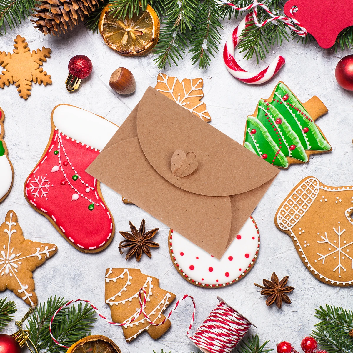 

20pcs Kraft Paper Craft For Invitation Birthday Party Anniversary Christmas Cards Letters Brown Classic Lightweight