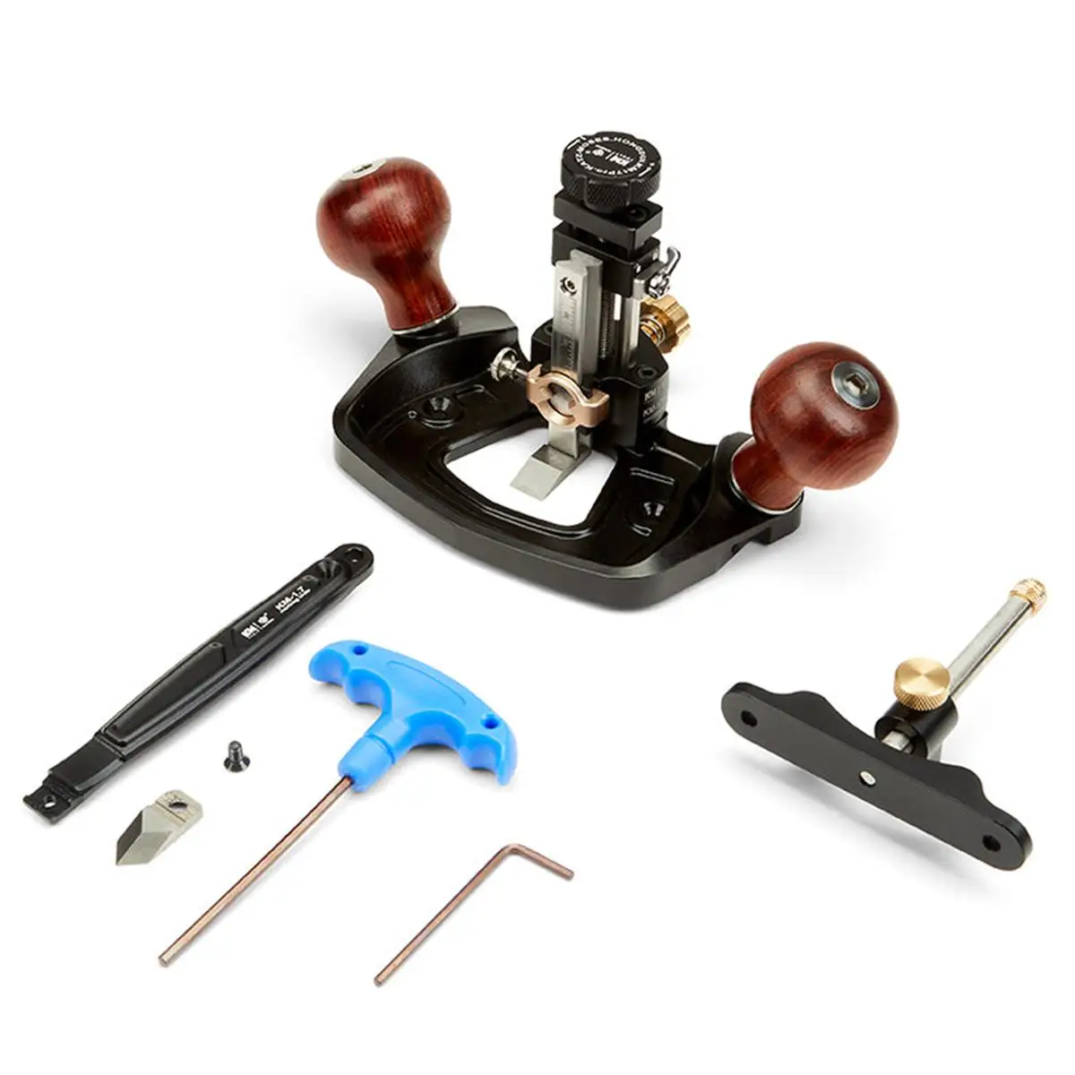 KM-17 Pro Router Plane Die Steel Body Adjustable Fence with CAM Lock Depth Stop Dual Blade 1/2\