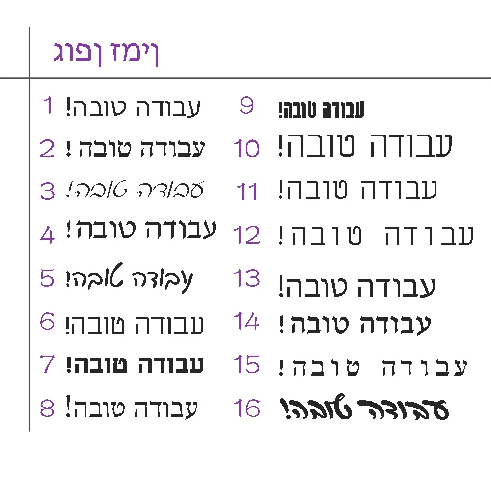 طوابع المعلم العبرية المخصصة للواجبات المنزلية المدرسية، شعار شخصي ذاتي الحبر