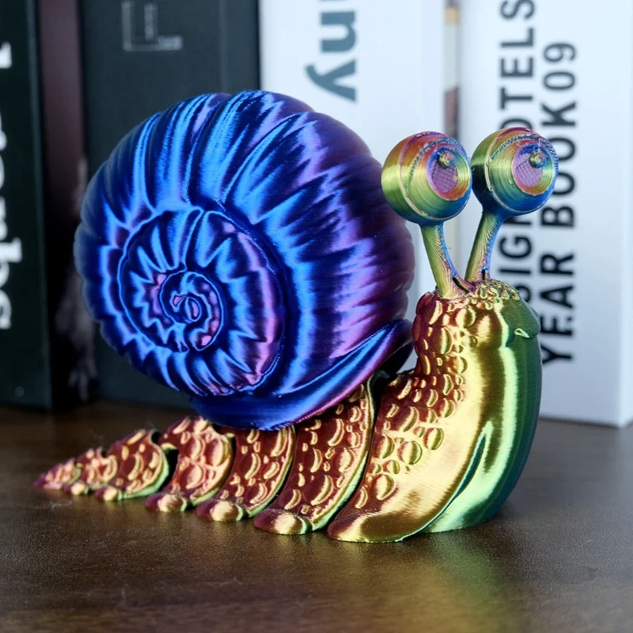 6cm/10cm Colorful Snail Animal Figure Desktop Decoration Articulated  Figure Ornament Funny Doll 3D Printed Toy Gift