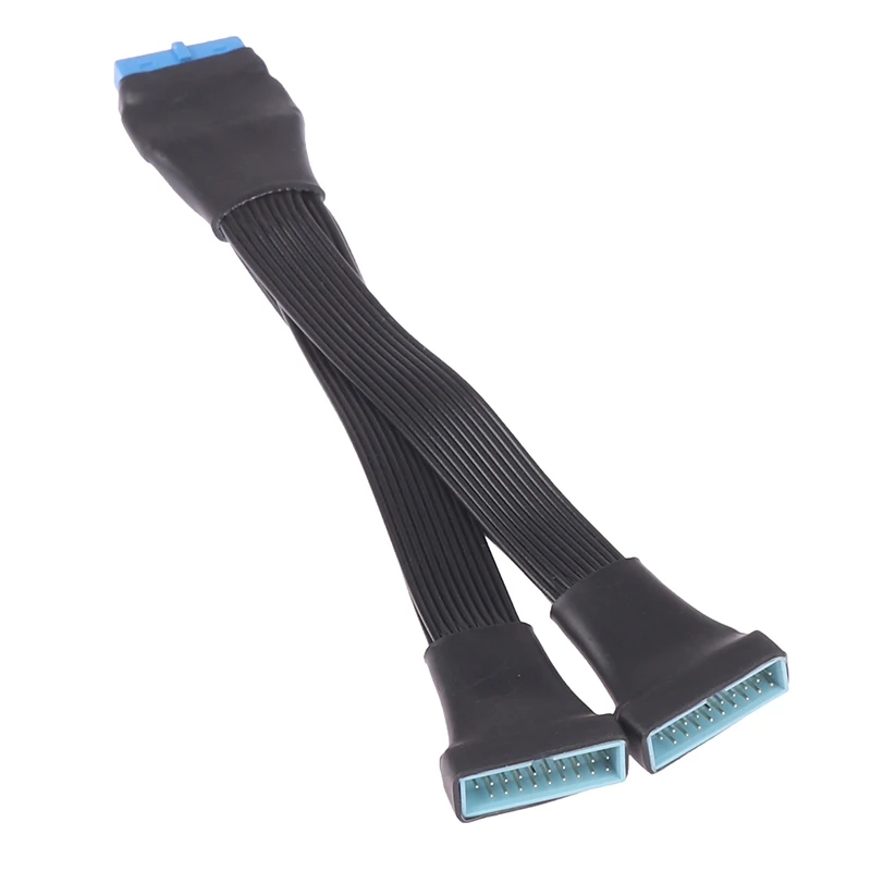 Cabo Divisor de Extensão USB 3.0 Motherboard, 19Pin, 20Pin, Adaptador de Cabeçalho Interno, 15cm, 1Pc, 1Pc