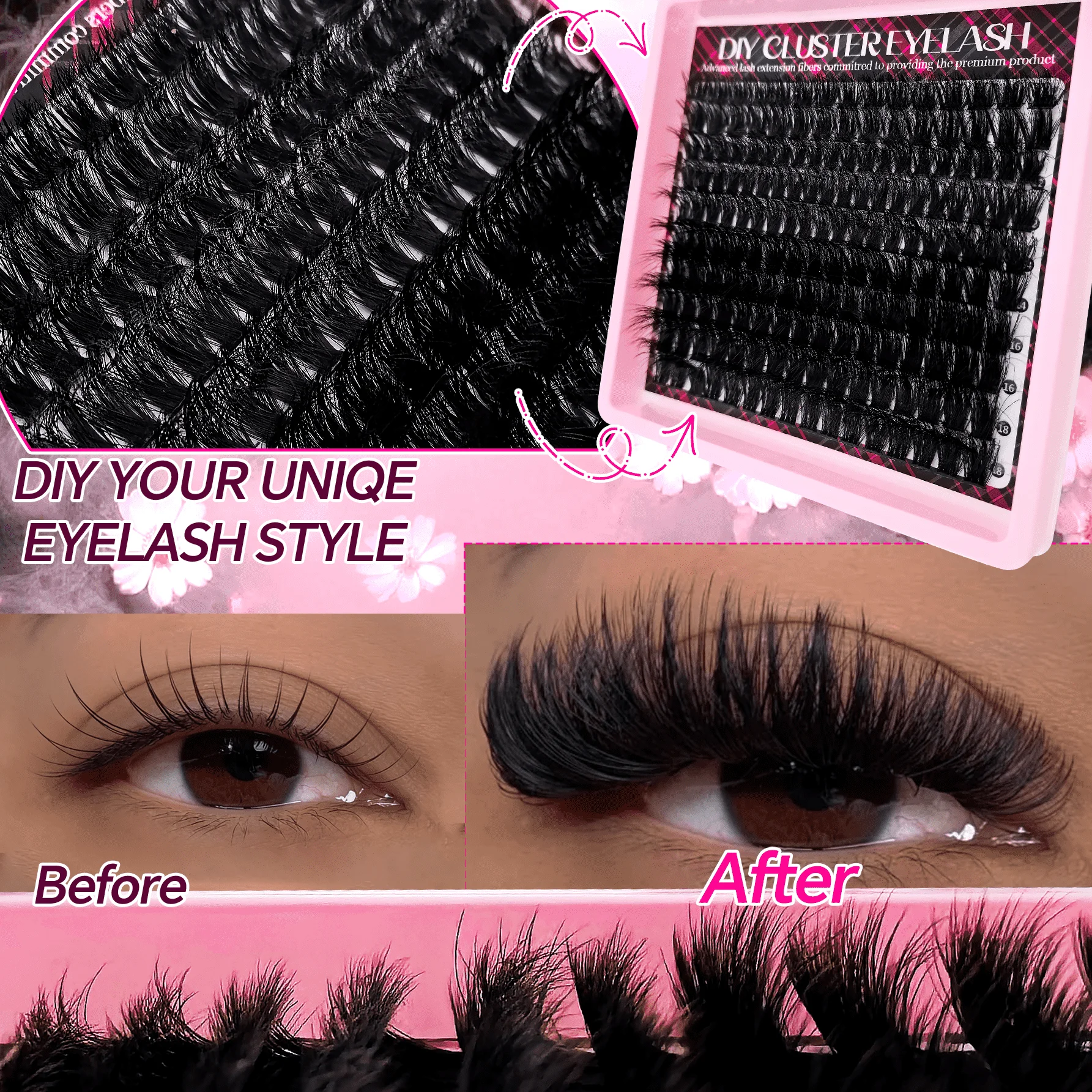 Kit de faux cils ultra denses 150 pièces 130P |   Pas de fous ressemblent un incontournable pour un maquillage épais |   Moelleux volumineux longue durée