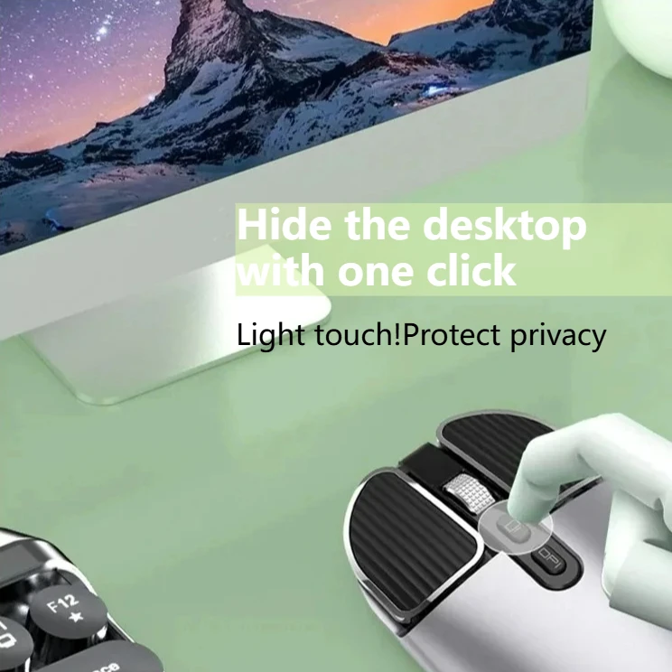 Mouse 2.4GHZ Wireless Bluetooth Dual Mode Computer Mouse Mute Charge Computer Office Ultra Thin Fashion Gaming Mouse New 2025