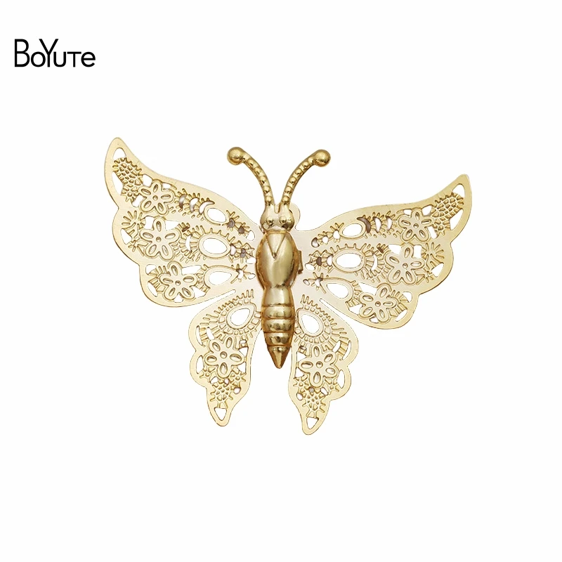 

BoYuTe Diy Jewelry Materials (20 Pieces/Lot) 35*26MM Filigree Butterfly Pendant Wholesale