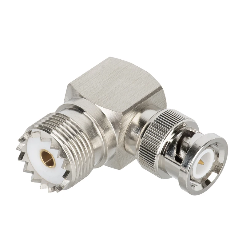 1 Stuks Uhf So239 Pl259 Naar Bnc Connector Bnc Mannelijke Jack Naar Uhf Buigende Vrouwelijke Plug Sl16 Rf Coax Connector Straight Adapter 90 Graden