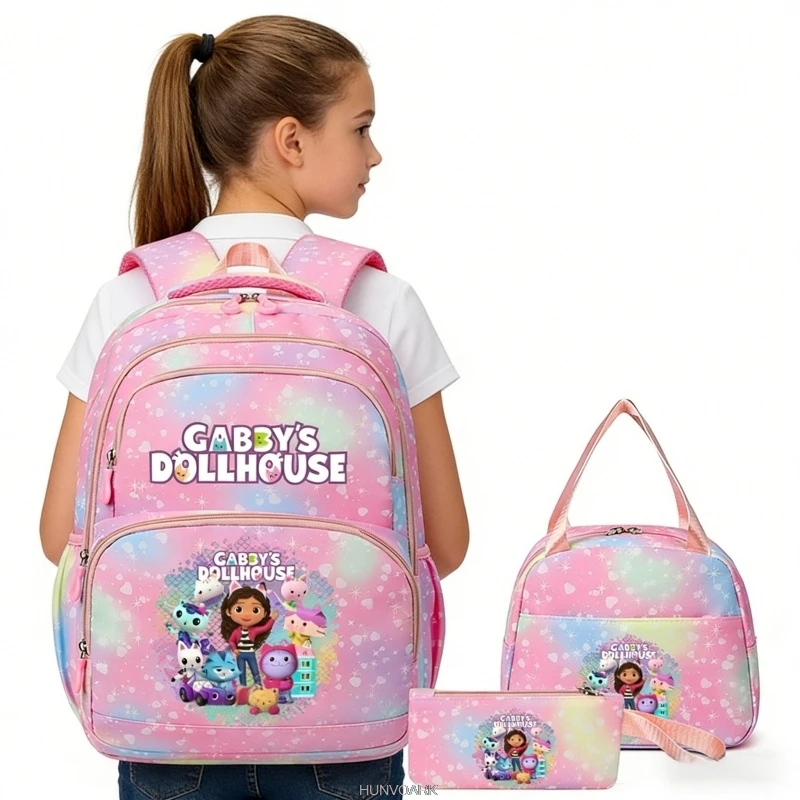 

Gaby's Doll House Backpacks Cartoon School Bag Gifts For Teens 3pcs Multifunction Shoulder Bags Girls trousses scolaires filles