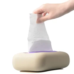 Car Tissue Box Multi-functional Strong Magnetic Suction Carton Car Non-skid Silicone Tissue Box Automobiles Interior Accessories