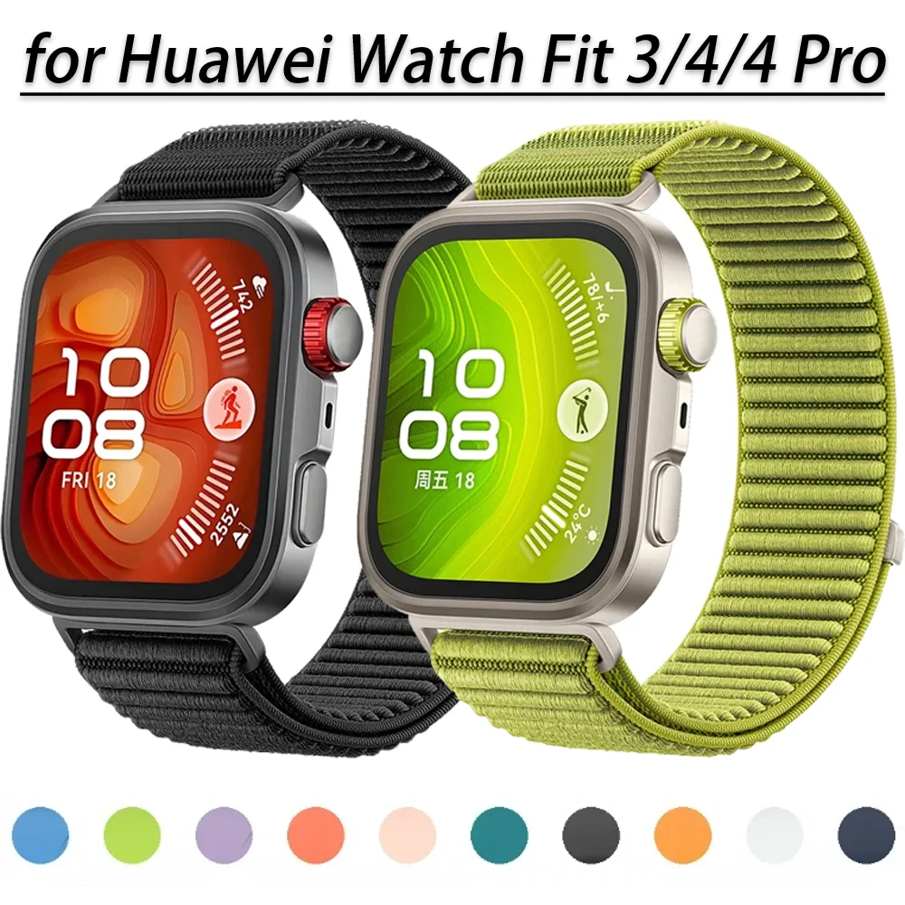 화웨이 워치 핏 4 프로 핏 3용 나일론 브레이디드 루프 스트랩 공식 통기성 팔찌 벨트 화웨이 워치 핏 4 3용 코레아 밴드