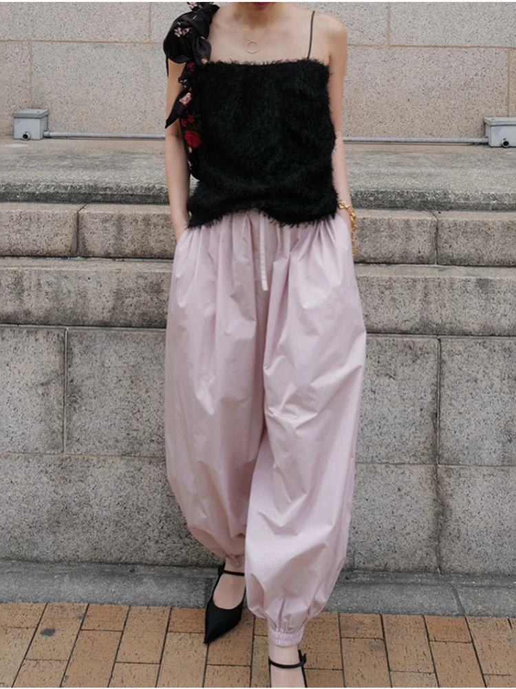 High Waist Wide Leg Pants Women Loose Floral Bouffant Lantern Pants Spring Summer Design Sensation Lady Vacation Style Casual