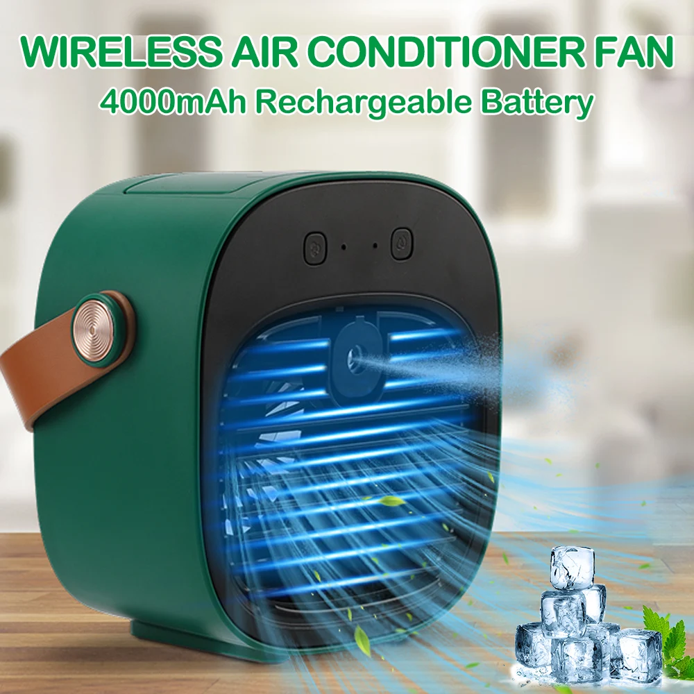 New Portable Mini Air Conditioner Wireless Air Cooler USB Rechargeable Cooling Fan High Quality Air Conditioner Room Camping Car