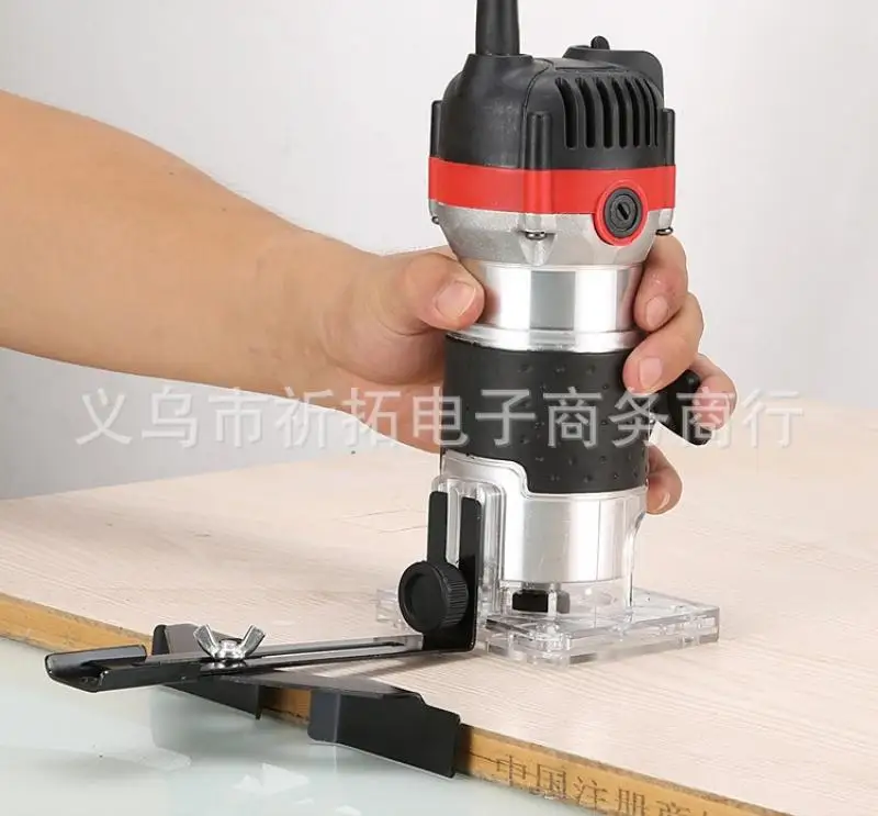 Red Black Aluminum Body Woodworking Milling Trimming Machine Wood Engraving Hand Tool for Wood Processing