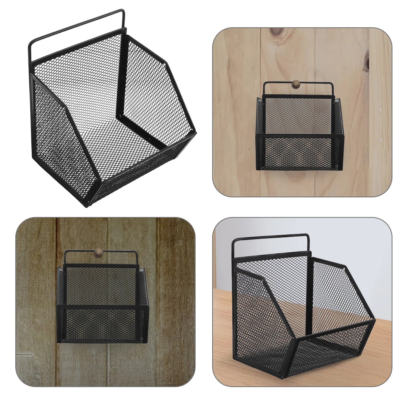 

Hanging Wall Mesh Office File Holder Office Organizer Desk Magazine Organizer Storage Document Basket Folder Pockets
