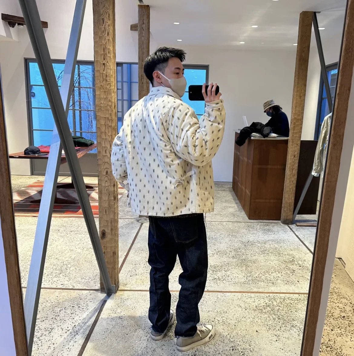 2025 سترة VISVIM PEYTON SWING TOP KASURI المخصصة، الأموال القديمة الرياح فيبي