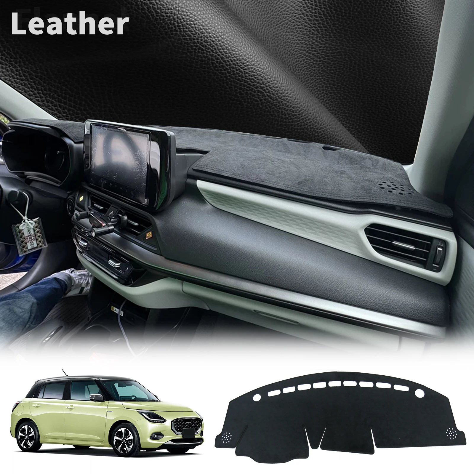 for Suzuki Swift 2024 2025 2026 Car Dashboard Mat Accessories 2007 - 2023 Sun Protection Protective Pad