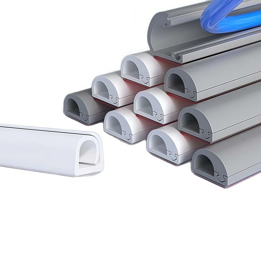 1PC Cable Management Cord Hider Cord Organizer Raceway Kit System Covers Cables PVC Trunking Channel Cable Sleeves