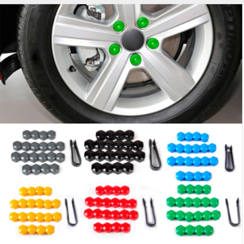 17Mm 20ชิ้น/ล็อต Wheel Lug Bolt Center Nut ครอบคลุมสำหรับ VW สำหรับ Audi สำหรับ Skoda สำหรับที่นั่ง8D0012244A hexagon Bolt