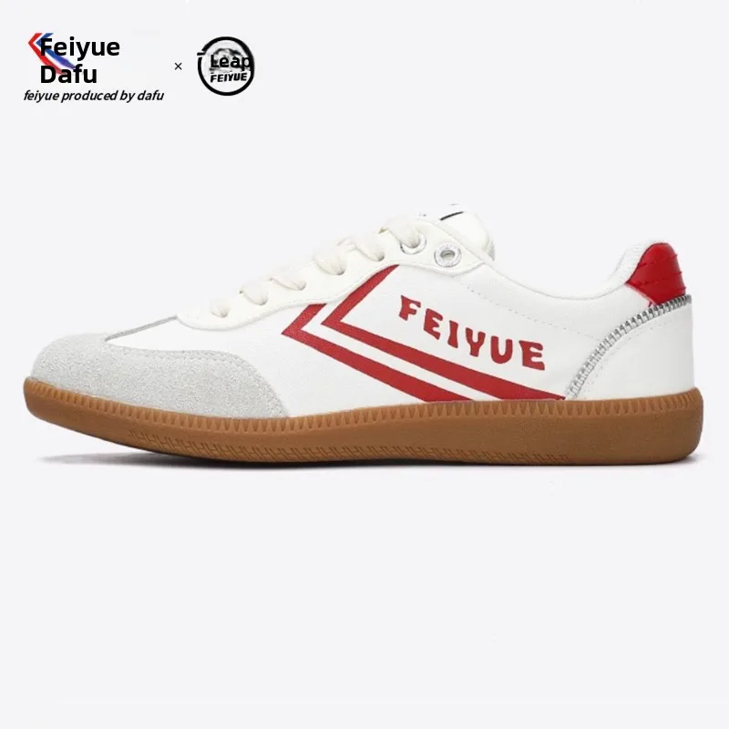 

Feiyue Men's Retro Canvas Dequn oes Women's Mountain Pattern T-Head Board oes Badminton oes Korean Sle Low Top