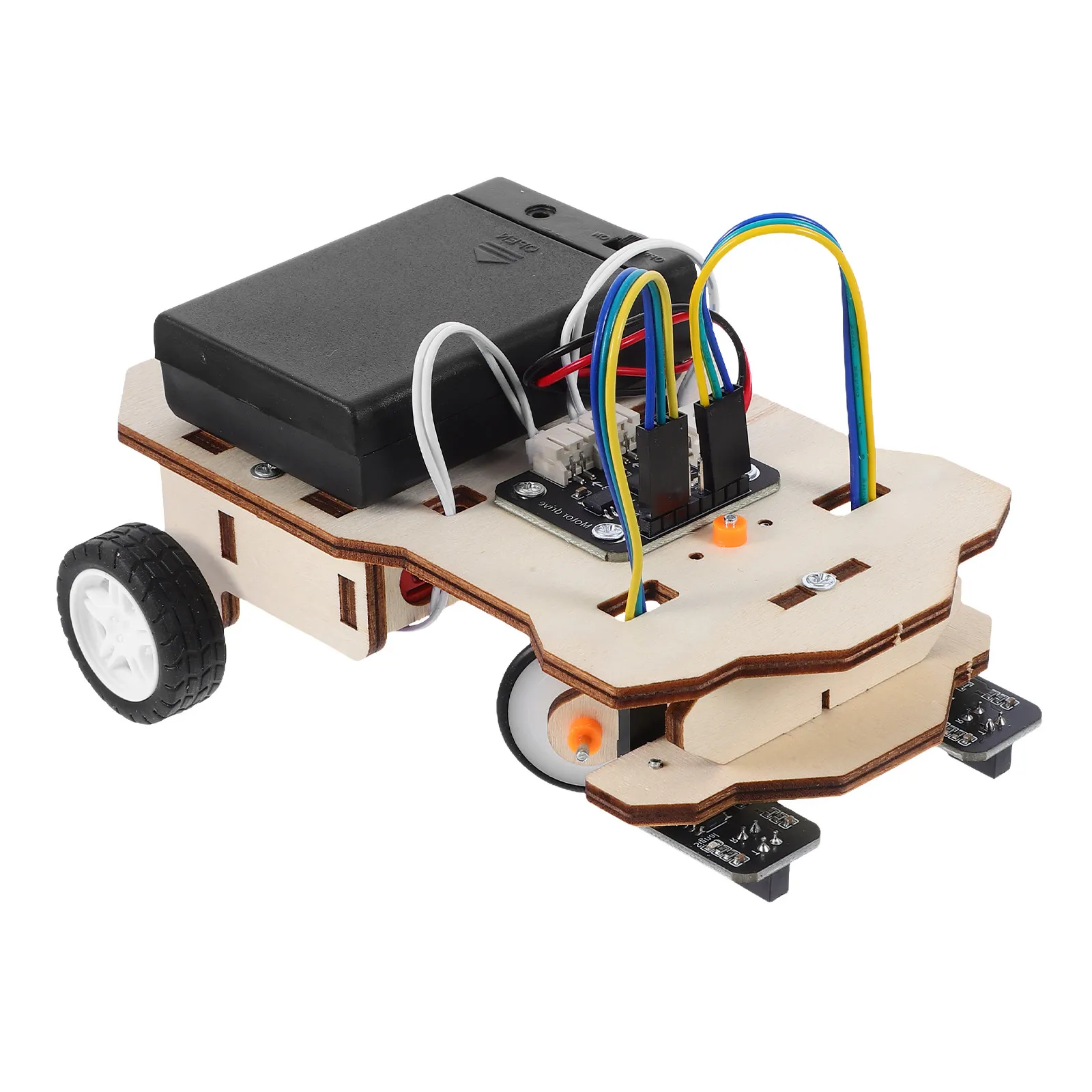 1Set Stem DIY Line Following Car Kit for Kids Educational Science Experiment Building Electric Rc Car Creative Learning