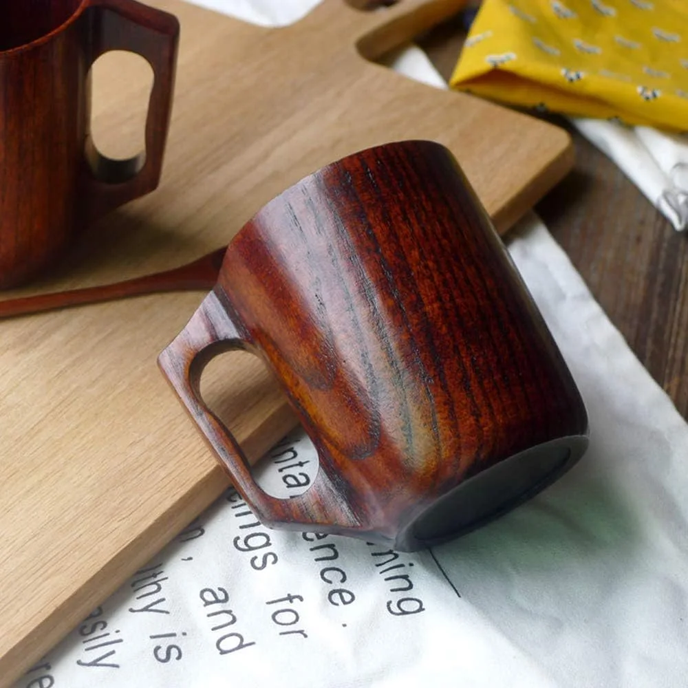 Wooden Coffee Cup New Mug Portable Japanese Style Suitable For Family Restaurant Cafe Japanese Pub Hot And Cold Drinks