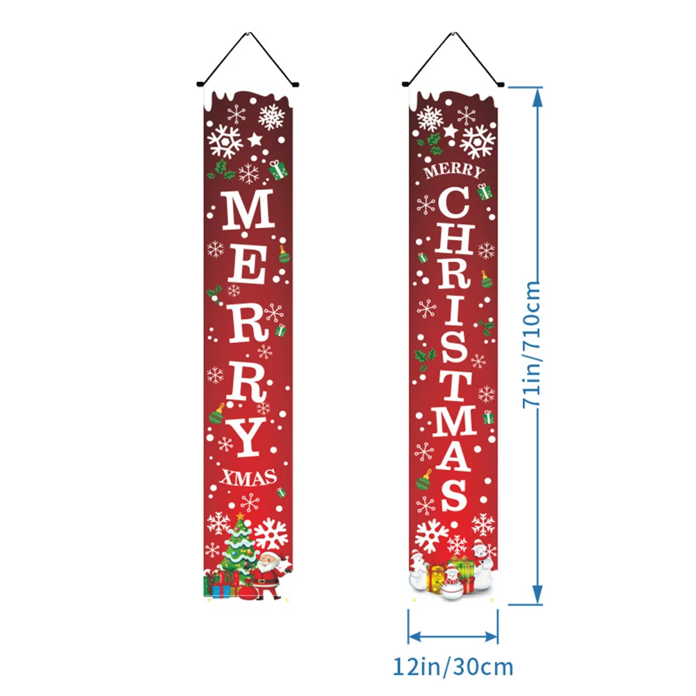 Festive Christmas Door Decorations for Indoor and Outdoor Use Create a Joyful Atmosphere with Charming Couplets