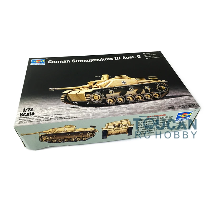 Trumpeter 07260 1/72 Sturmgeschutz III Ausf. G Model Assault Gun Kit Tank Car Toy TH07154-SMT6