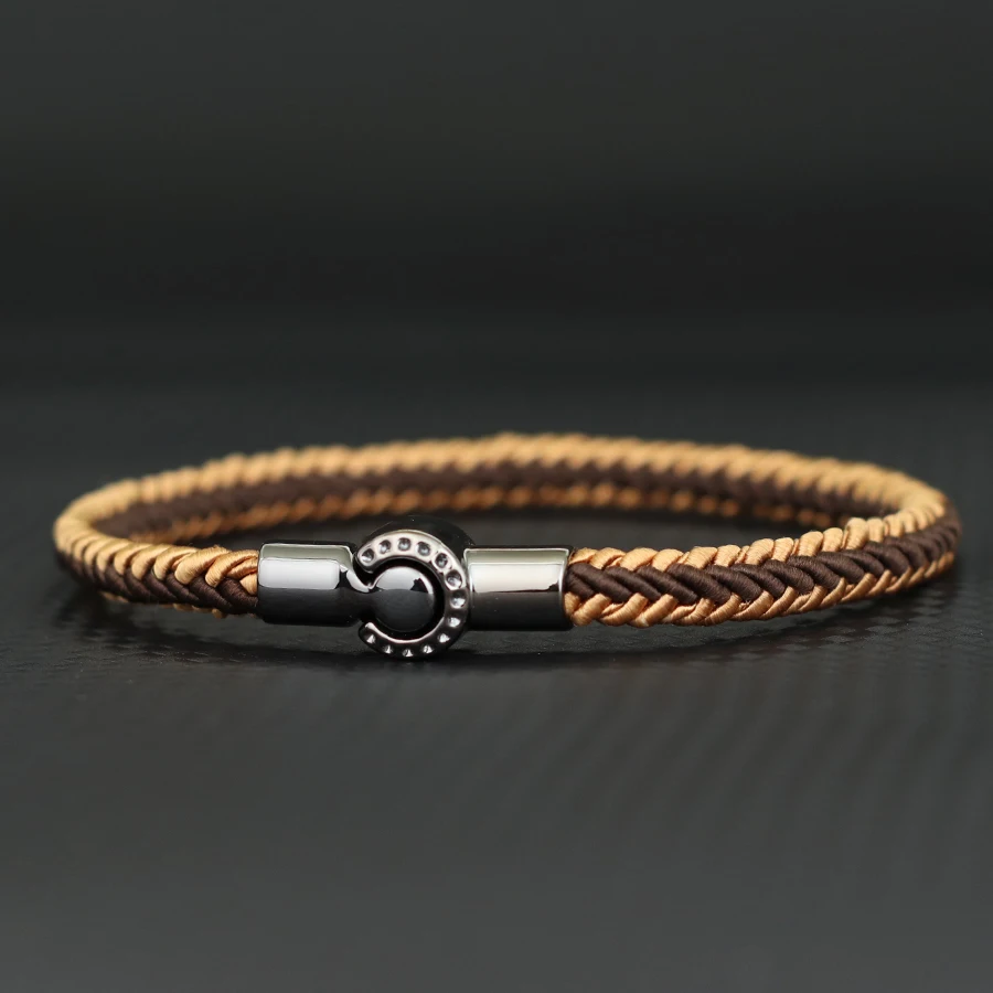 Handmade Ethnic Rope Bracelet with Magnetic Clasp