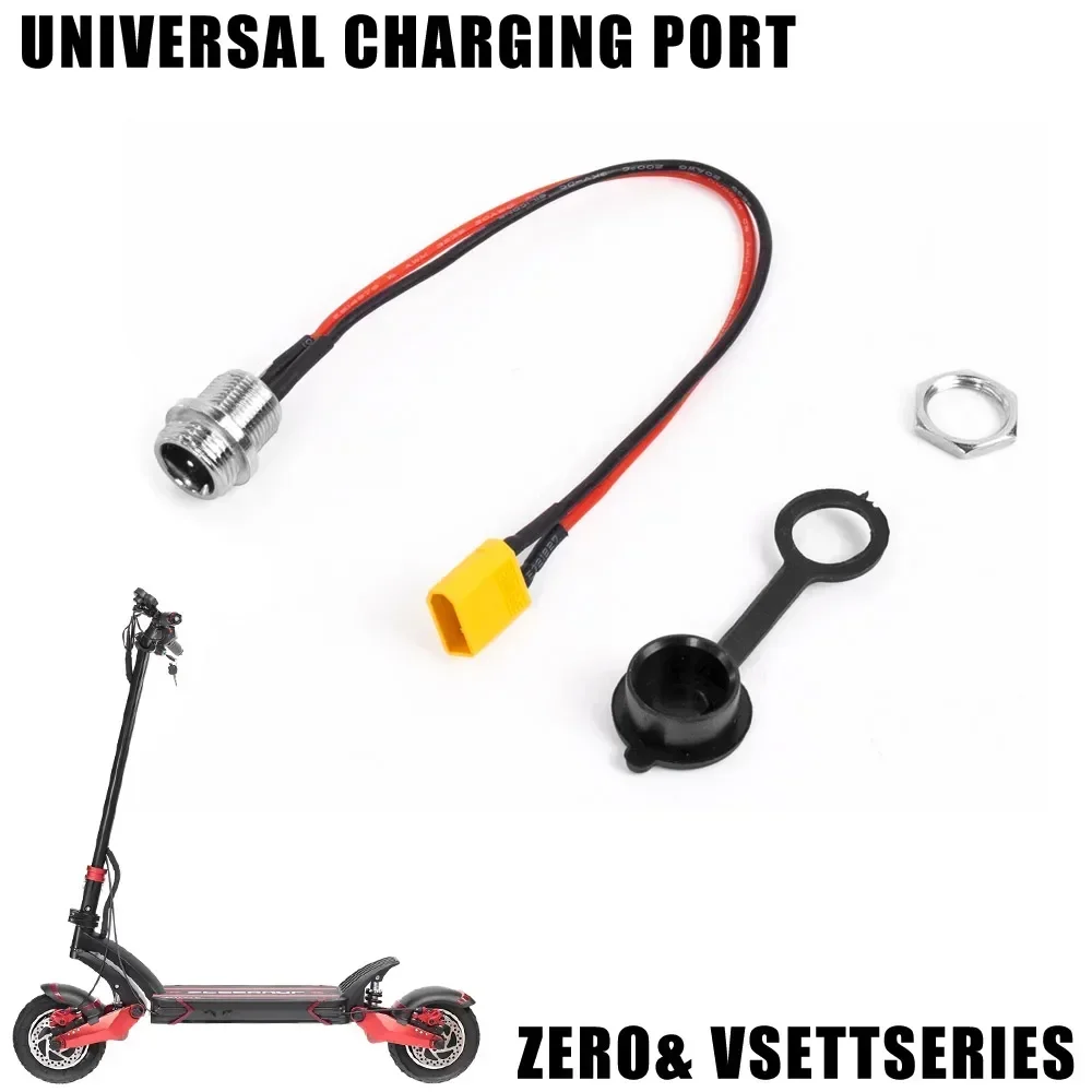 XT60 XT30 3-Pin Ladeanschluss GX16 für VSETT 8/8+/9/9+/10+/11+ für ZERO 8 9 10 8X 10X 11X für Speedual E-Scooter Steckdosen-Stecker-Teil – Detail 1