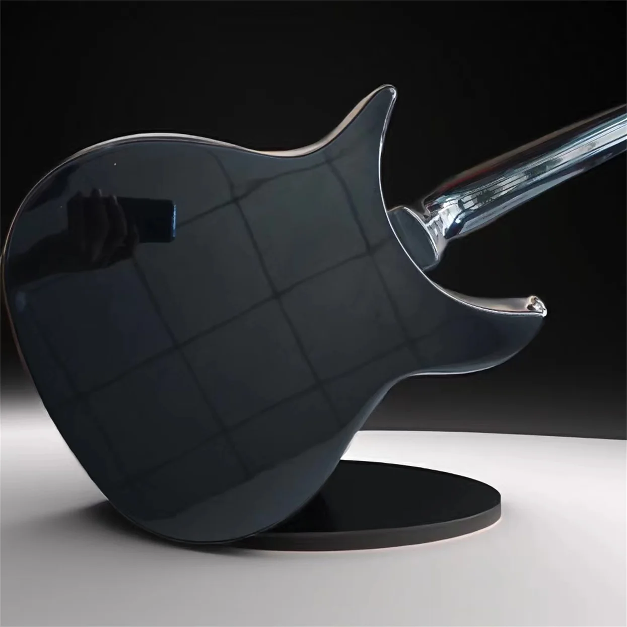 John Lennon 325 6 String Black Electric Guitar , Bigs Tremolo, Gloss Paint Fingerboard, 3 Toaster Pickups