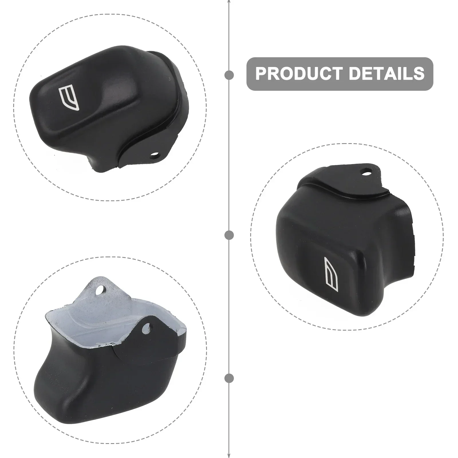 Car Lift Switch Button Cover Accessories Easy Installation Parts Rear Row Repair For Volvo S60 2001-2009 Practical Long Lasting