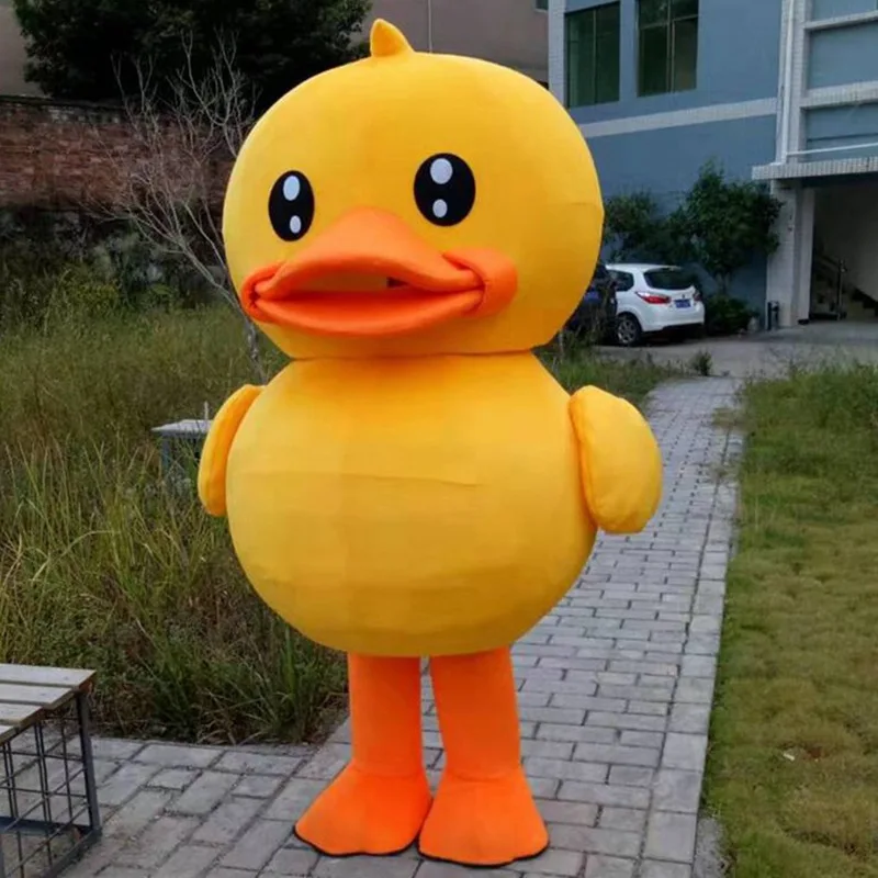 New Yellow Duck Mascot Costume Cartoon Character Cosplay Costume Carnival Festival Dress Outfit Adult Gift for Birthday Party