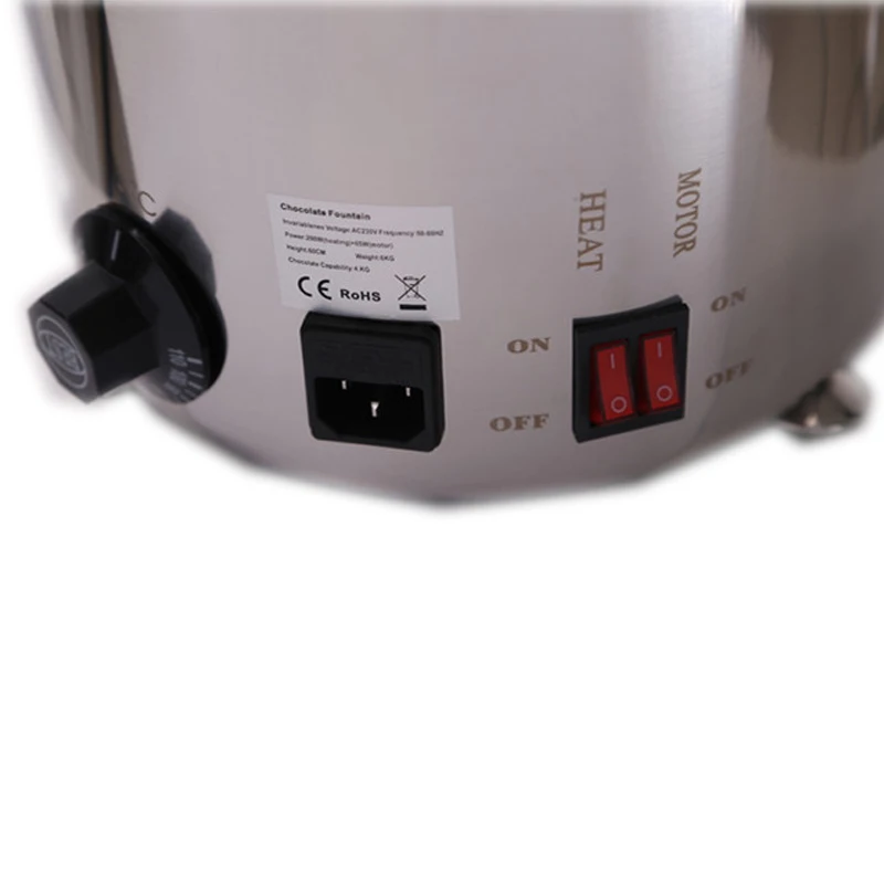ماكينة نافورة الشوكولاتة مكونة من 4 طبقات 110 فولت/220 فولت ماكينة شلال إناء/ قدر من الفولاذ المقاوم للصدأ التجارية