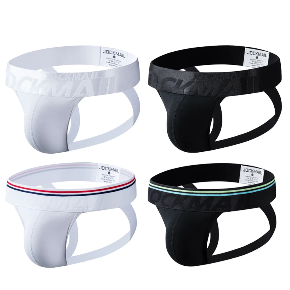 Jockmail Ropa Interior Hombre Hot Thong Sexy Low Waist Cotton Jockstrsps Striped Back Space Sissy Lingеrie Micro Underwear