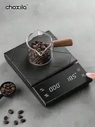 1pc Digital Coffee Scale with Timer, 3kg/0.1g High Precision Pour Over Espresso Scale with White-Lit LCD Display