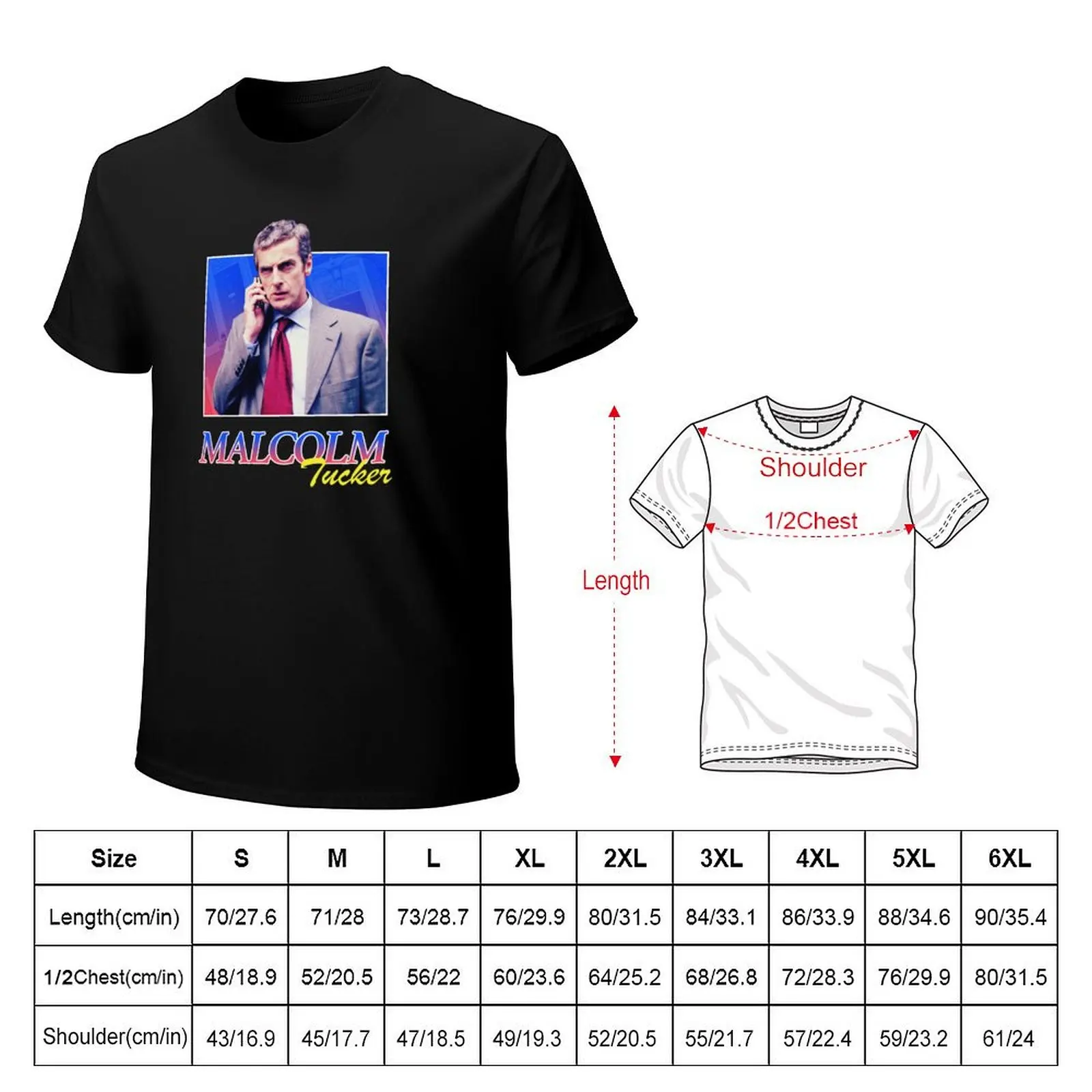 Malcolm Tucker - The Thick Of It Print T-Shirt Plus Size Non-Shrink T-Shirt