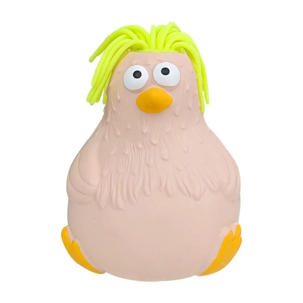 Vent Toy Soft Bowled Chicken Squeeze Toy Novelty Doll TPR Slow Rebound Toy Funny Elastic Squeeze Stretching Ball Tricky Toys