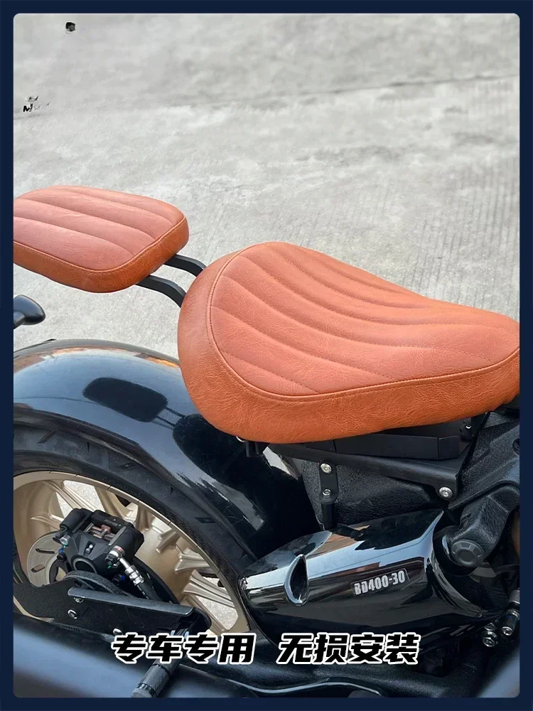 Suitable for Benda Napoleon 450 modified retro folding seat cushion hidden double seat cushion bobber