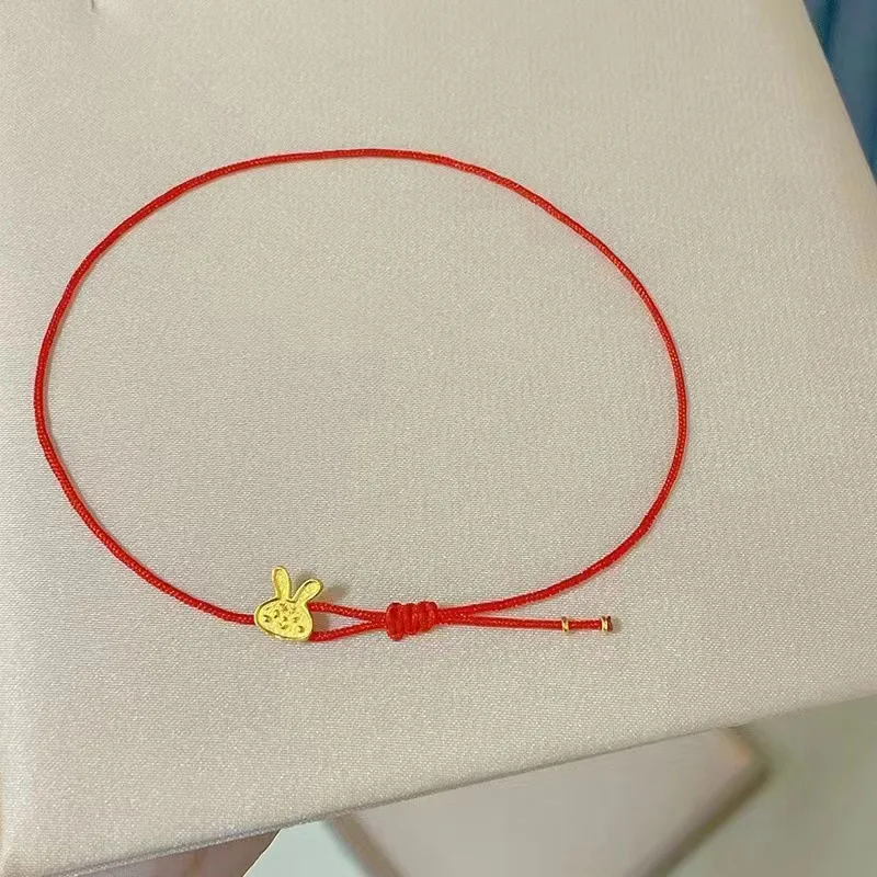 Meetvii Lucky Rabbit Red Rope Bracelets for Women Girl Red Weave Adjustable Bracelets Jewelry Gift Dropshipping