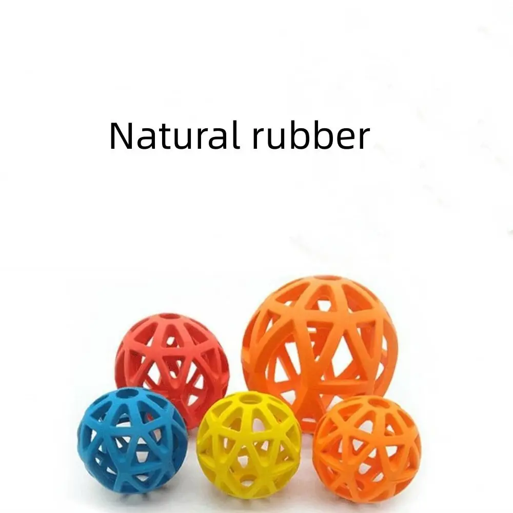 Rubber Dog Chewing Toys for Large Medium Dogs Hollow Balls Shaped Dog Toy Bite Resistant Funny Soft Dog Accessories