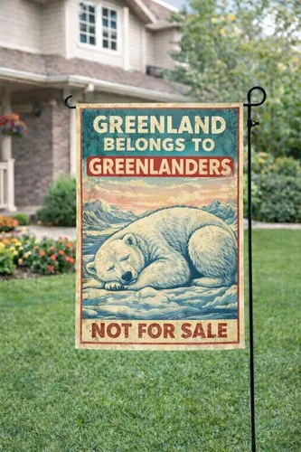 Greenland Not For Sale Garden Flag Arctic Sovereignty Outdoor Decor ZZY