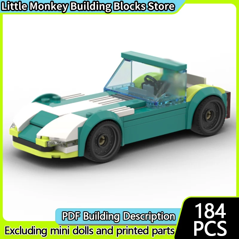 

Speed Racing Car Model MOC Building Bricks Classic Convertible Car Modular Technology Children Holiday Gifts Assemble Toys Suit