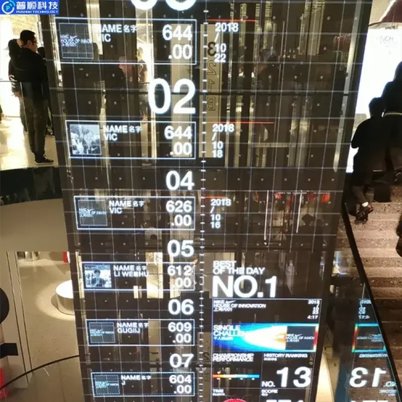 Customizable Waterproof LED ScreenPushunled Transparent Display For Traffic Indication Window ScreenSuitable For Any Setting