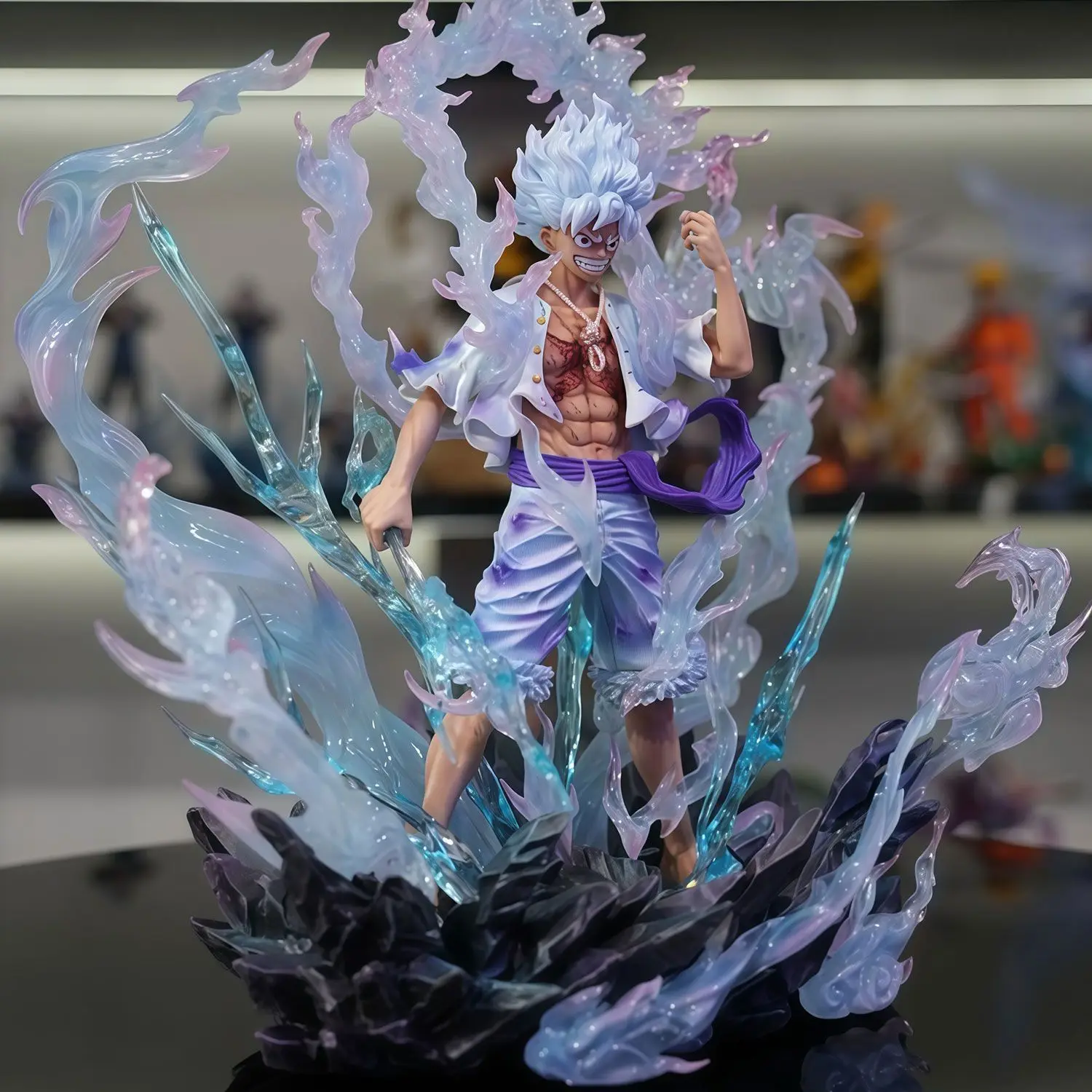 One Piece JT Rage Gear 5 Nika Luffy Figure GK Statue Model Anime Collectible Desktop Decor Gift for Fans