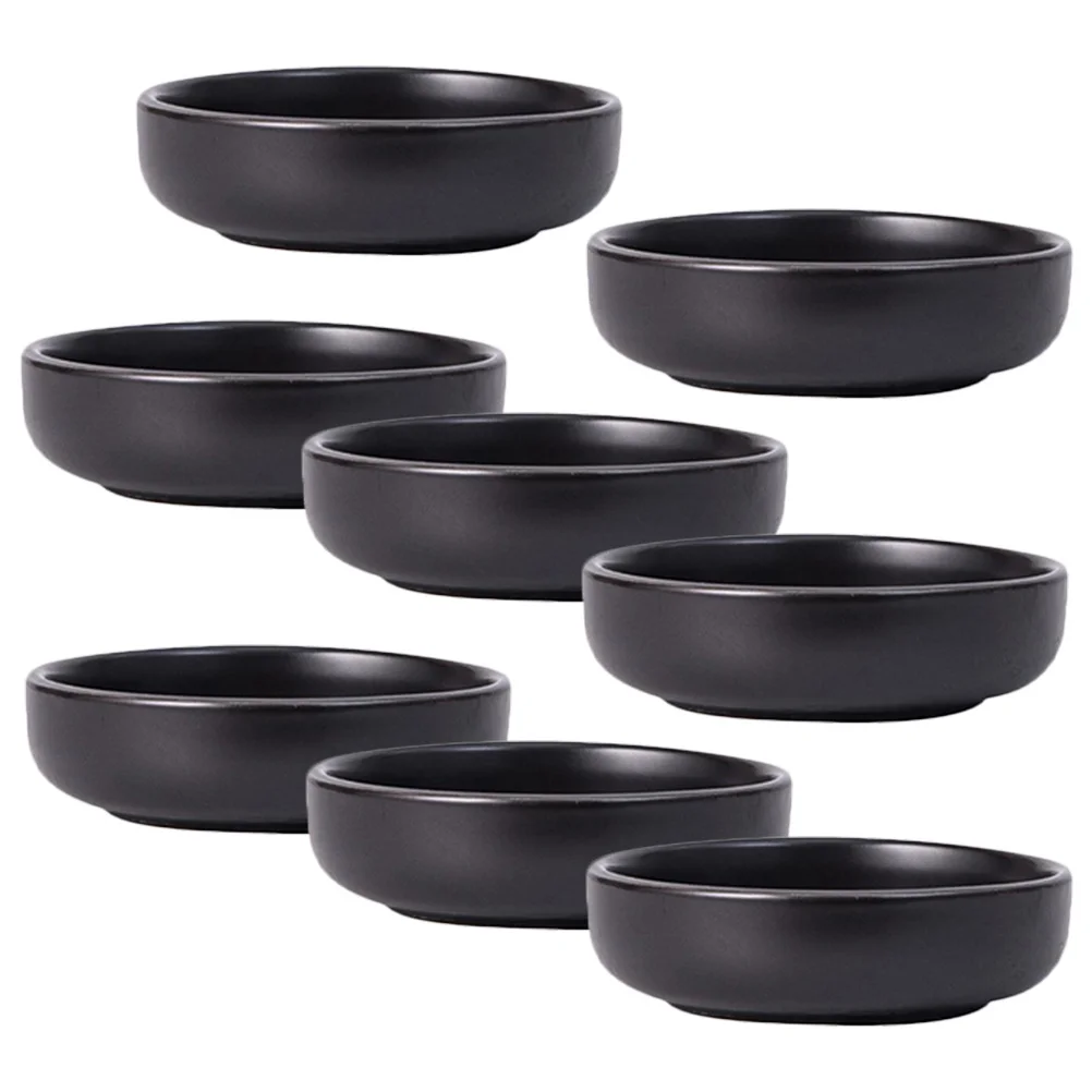 

8Pcs Ceramic Condiment Bowls Japanese Retro Style Easy Clean Multiuse Dipping Sauces Olive Oil Butter Cheese Seasoning