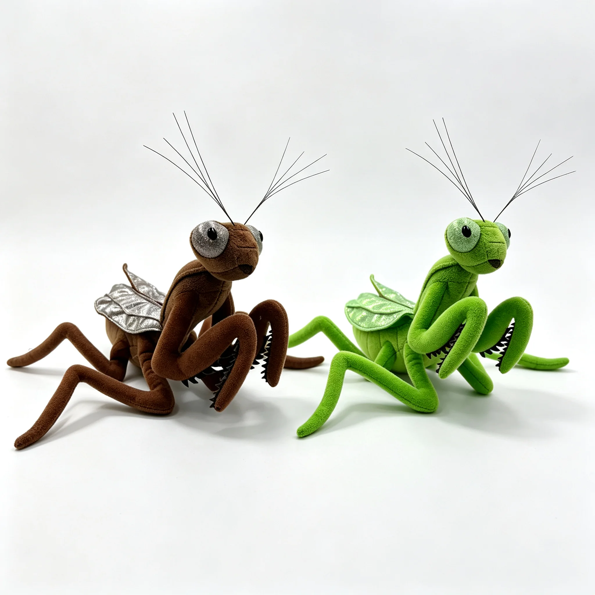 Cute Brown Green Mantis Plush Doll Stuffed Insect Animal Soft Plush Toy Home Sofa Decoration Gift Boy Girl Kid Birthday Present