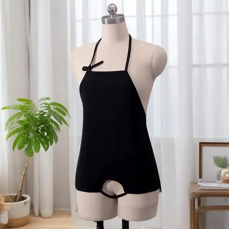 

Adult Backless Camisole Underwear Ice Silk DuDou Bellyband Plus Size ABDL Adjustable Belly Tank Top Party